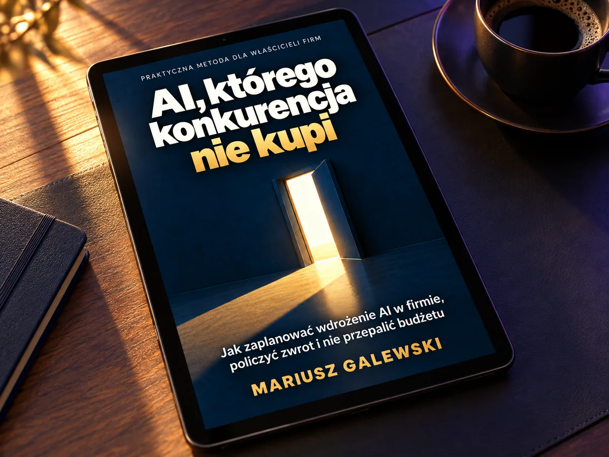 Ebook AI, którego konkurencja nie kupi, otwarty na tablecie